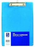 SOVEREIGN A4 CLIPBOARD ACRYLIC BLUE