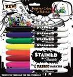 MARKER SHARPIE STAINED FABRIC PKT8
