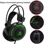 RAPOO VH200 ILLUMINATED RGB GLOW GAMING HEADPHONES  16m Colour Breathing Light Hidden NoiseCancelling Microphones