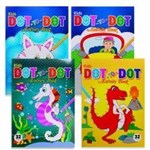 COLOURING BOOK A4 DOT TO DOT 4 DESIGNS 32PG