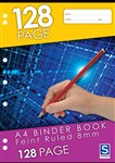 BINDER BOOK SOVEREIGN  A4 8MM RULED 128PG