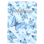 ADDRESS BOOK CLAND 190X100MM CASEBOUND BLUE BUTTERFLIES 72LF