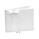 WEDDING GUEST BOOK ME DIAMANTE PENDANT ON SATIN RIBBON 551