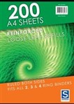 LOOSE LEAF REINFORCED REFILLS SOVEREIGN A4 RULED PK200