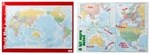 WALL CHART GILLIAN MILES WORLD MAP PACIFIC CENTRED DOUBLE SIDED