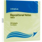 INITIATIVE REPOSITIONAL NOTES 76 X 76MM YELLOW