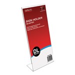 DEFLECTO 45201 SIGN AND DOCUMENT HOLDER PORTRAIT SLANTED DL CLEAR