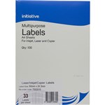 OFFICE NATIONAL PREMIUM MULTIPURPOSE LABELS 33UP 64 X 243MM 
