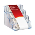 DEFLECTO 70841 BUSINESS CARD HOLDER 4 POCKET CLEAR
