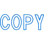 XSTAMPER CXBN 1006 PREINKED MESSAGE STAMP COPY 42 X 13MM BLUE
