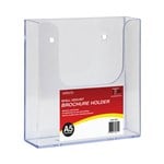 DEFLECTO 39611 BROCHURE HOLDER WALL MOUNT STANDARD FLAT A5 CLEAR