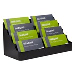 DEFLECTO 90804 BUSINESS CARD HOLDER 8 POCKET BLACK
