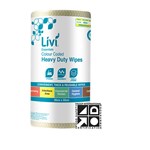 LIVI 6005 ESSENTIALS COMMERCIAL WIPES YELLOW EACH OR BOX 4
