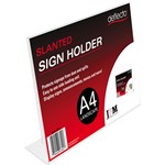 DEFLECTO 47301 SIGN AND DOCUMENT HOLDER LANDSCAPE SLANTED A4 CLEAR