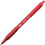 BIC SOFTFEEL RETRACTABLE BALLPOINT PEN MEDIUM RED 