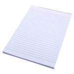 QUILL 01820 PAD RULED BANK A5 90 LEAF 60GSM WHITE 148MM X 210MM