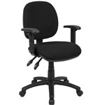 YS DESIGN 07 TASK CHAIR MEDIUM BACK WITH ARMS BLACK