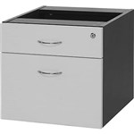OXLEY FIXED PEDESTAL 1 DRAWER AND 1 FILE 472 X 470 X 450MM WHITEIRONSTONE