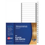 AVERY 85620 L741120 DIVIDER 120 INDEX TAB A4 WHITE