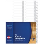 AVERY 85654 DIVIDER 154 INDEX TAB A4 WHITE