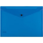 BANTEX DOCUMENT FOLDER BUTTON CLOSURE A4 TRANSPARENT BLUE
