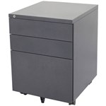 RAPIDLINE GMP3 MOBILE PEDESTAL STEEL 3 DRAWERS 610MMX 450 X 472MM GRAPHITE RIPPLE