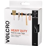 VELCRO BRAND STICKON HEAVY DUTY HOOK AND LOOP TAPE 50MM X 25M BLACK