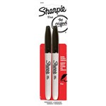 SHARPIE PERMANENT MARKER BULLET FINE 10MM BLACK PACK 2