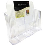 DEFLECTO 74001 BROCHURE HOLDER LOW BACK LANDSCAPE A5 CLEAR