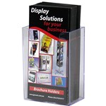 DEFLECTO 39123 BROCHURE HOLDER EXTRA CAPACITY WALL MOUNT DL CLEAR