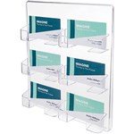 DEFLECTO 70601 BUSINESS CARD HOLDER LANDSCAPE 6POCKET 3TIER CLEAR