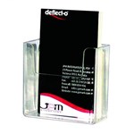 DEFLECTO 80401 BLUEPRINT BUSINESS CARD HOLDER PORTRAIT 70 X 65 X 30MM CLEAR