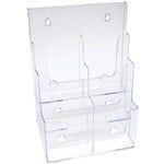 DEFLECTO 77401 BROCHURE HOLDER 6 POCKET DL CLEAR