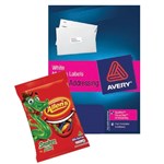 AVERY 959071 L7651 LASER LABELS MINI ADDRESS 65 PER SHEET WHITE PACK 100 