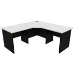 YS OXLEY CW1875 CORNER WORKSTATION 1800X1800X750MM 25MM TOPSIDE WHITEIRONSTONE