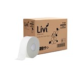 LIVI 1101 ESSENTIALS JUMBO ROLL TOILET 1PLY 600M CARTON 8