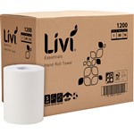 LIVI 1200 ESSENTIALS ROLL TOWEL 1PLY 80M