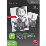 GBC LAMINATING POUCH MATT 80 MICRON A4 CLEAR PACK 50