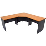 RAPID WORKER CORNER WORKSTATION COMPLETE 1800 X 1800 X 600MM CHERRYIRONSTONE