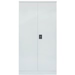 FURNX STATIONERY CUPBOARD 3 SHELVES 1830 X 910 X 450MM SILVER GREY