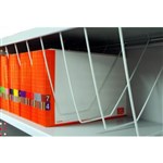 STEELCO TAMBOUR CABINET CLIP UNDER SHELF WIRE RACK 900MM WHITE