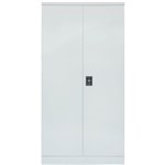 FURNX STATIONERY CUPBOARD 4 SHELVES 2000 X 910 X 450MM SILVER GREY