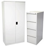 INITIATIVE FILING STATIONERY CABINET COMBO SILVER GREY