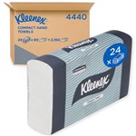 KLEENEX COMPACT HAND TOWEL 90 SHEET BOX 24