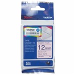 BROTHER TZEFAE3 FABRIC TAPE 12MM X 3M BLUE ON PINK