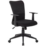 ASHLEY YS01 TYPIST CHAIR MEDIUM MESH BACK ARMS BLACK 120 KG