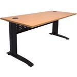 RAPID SPAN DESK METAL MODESTY PANEL 1200 X 700 X 730MM BLACKBEECH TOP