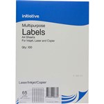 INITIATIVE MULTIPURPOSE LABELS 65UP 381 X 212MM
