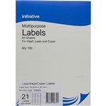INITIATIVE MULTIPURPOSE LABELS 21UP 635 X 381MM