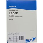 INITIATIVE MULTIPURPOSE LABELS 24UP 64 X 338MM 